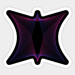 Abstract Geometric Shape Neon Color Sticker